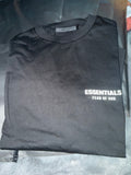 Essentials jet black tee- 💯% authentic, brand new, in bag with tags
